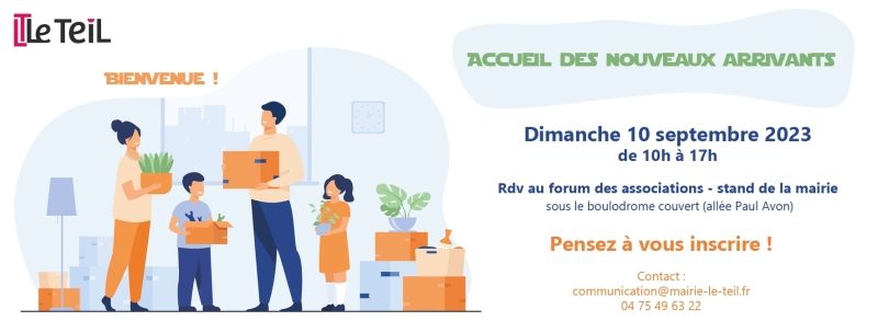 Vous venez de vous installer sur la Commune ? Pensez à vous inscrire à l'accueil des nouveaux arrivants